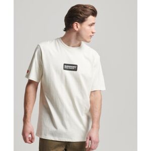 Superdry pour homme. M1011732A T-shirt loose Off-white Tech graphic (L), Blanc, Casuel, Coton, Manche courte - Publicité