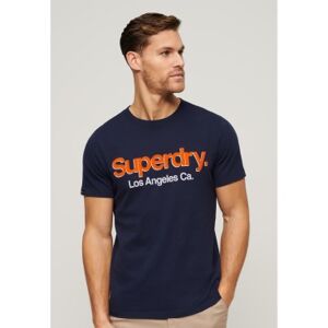 Superdry pour homme. M1011985A T-shirt classique délavé avec logo Core en bleu marine (3XL), Casuel, Coton, Manche courte, Durable, Coton Re - Publicité