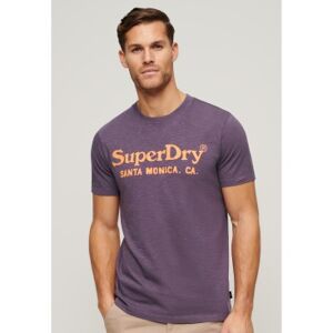 Superdry pour homme. M1011893A T-shirt classique Venue lilas (3XL), Casuel, Violet, Coton, Manche courte - Publicité