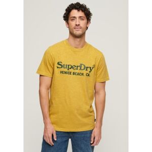 Superdry pour homme. M1011893A T-shirt classique Venue jaune (3XL), Casuel, Coton, Manche courte - Publicité