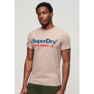 Superdry pour homme. M1011894A T-shirt à logo Venue Duo beige (3XL), Casuel, Coton, Manche courte - Publicité