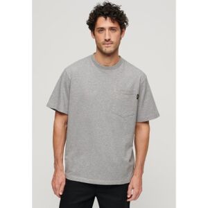 Superdry pour homme. M1011723A T-shirt avec surpiqûres et poches contrastées grises (3XL), Casuel, Coton, Manche courte - Publicité