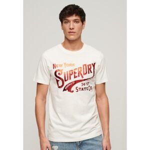 Superdry pour homme. M1011901A T-shirt graphique blanc métallisé Workwear (3XL), Casuel, Coton, Manche courte - Publicité