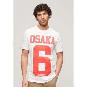 Superdry pour homme. M1011936A T-shirt graphique Osaka blanc (L), Casuel, Coton, Manche courte - Publicité