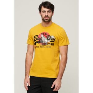 Superdry pour homme. M1011897A T-shirt Tokyo jaune (3XL), Casuel, Coton, Manche courte - Publicité