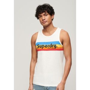 Superdry pour homme. M6010816A T-shirt sans manches avec logo Cali blanc (L), Casuel, Coton, Sans manches / bretelles - Publicité