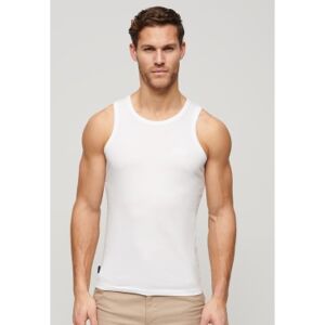 Superdry pour homme. M6010819A Essential logo sleeveless T-shirt white (L), Blanc, Casuel, Coton, Sans manches / bretelles - Publicité