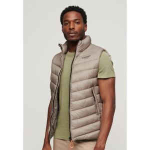 Superdry pour homme. M5011895A Gilet matelassé sans capuche Fuji grey (L), Casuel, Gris, Nylon - Publicité