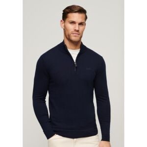 Superdry pour homme. M6110588A Pull en cachemire col Baker et bleu marine (XL), Casuel, Acrylique, Manche longue - Publicité