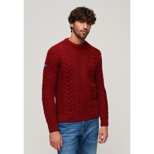 Superdry pour homme. M6110526A Maroon Jacob Sweater (M), Casuel, Grenat, Acrylique, Manche longue - Publicité