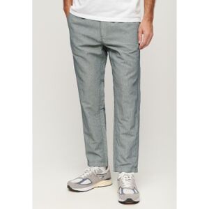 Superdry pour homme. M7011107A Pantalon en lin avec cordon de serrage bleu (L), Casuel, Coton - Publicité