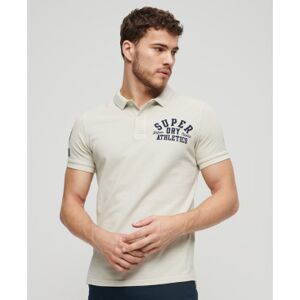 Superdry pour homme. M1110349A Polo Applique Classic Fit beige (L), Casuel, Coton, Manche courte - Publicité