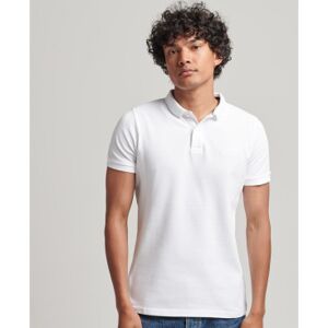 Superdry pour homme. M1110343A Polo Classic Pique blanc (L), Casuel, Coton, Manche courte - Publicité