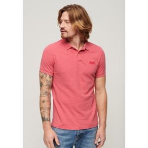 Superdry pour homme. M1110343A Polo classique en piqué rose (L), Casuel, Coton, Manche courte - Publicité