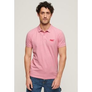 Superdry pour homme. M1110343A Polo classique en piqué rose (L), Casuel, Coton, Manche courte - Publicité