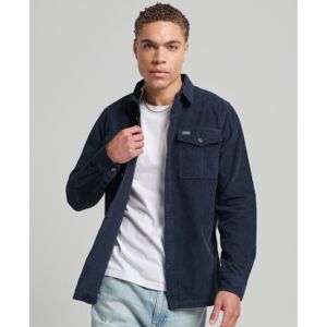 Superdry pour homme. M4010652A Surchemise vintage en velours c (L), Casuel, Coton, Manche longue, Marine - Publicité