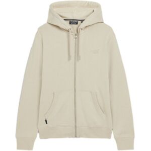 Superdry pour homme. M2013585A Essential Logo Sweatshirt Zipper beige (L), Casuel, Coton, Manche longue - Publicité