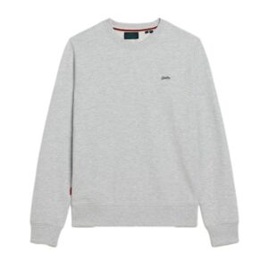 Superdry pour homme. M2013662A Essential Logo Sweatshirt grey (M), Casuel, Gris, Coton, Manche longue - Publicité
