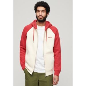 Superdry pour homme. M2013115A Sweat de baseball blanc cassé, rouge (L), Casuel, Coton, Manche longue, Durable - Publicité