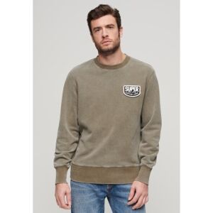 Superdry pour homme. M2013682A Sweat-shirt ample Mechanic vert (L), Casuel, Coton, Manche longue - Publicité