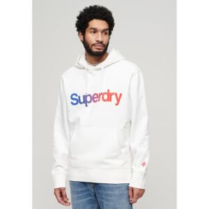 Superdry pour homme. M2013517A Sweatshirt ample avec capuche et logo Core blanc (3XL), Casuel, Coton, Manche longue - Publicité