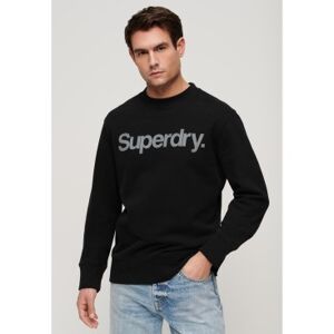 Superdry pour homme. M2013593A Sweatshirt ample à col ras du cou City noir (M), Casuel, Coton, Manche longue - Publicité