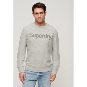 Superdry pour homme. M2013593A Sweatshirt ample à col ras du cou City grey (M), Casuel, Gris, Coton, Manche longue - Publicité