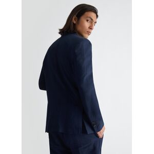 Veste En Lin Mélangé Pour Homme Bleu Marine 52 male