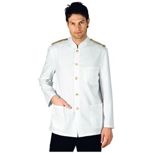 ISACCO Veste Major d' Homme Blanche Epaulettes Tressees