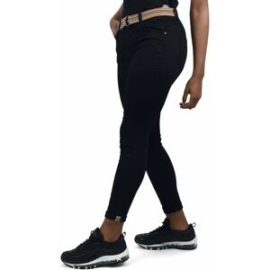 Project X Paris Jean skinny a ceinture coloree - Couleur - Noir, Taille - 34