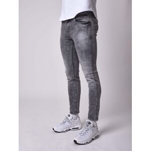 Project X Paris Jean skinny fit basic delavage gris effet use - Couleur - Gris, Taille - 28