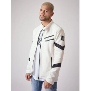 Project X Paris Perfecto style motard effet daim Baba Collab - Couleur - Blanc, Taille - S