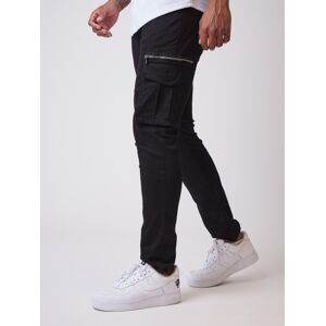 Project X Paris Pantalon Style Cargo poche plaquees - Couleur - Noir, Taille - 29