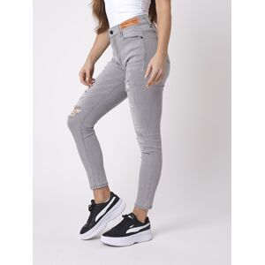 Project X Paris Jean Skinny fit étiquette logo - Couleur - Gris clair, Taille - 42