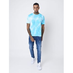 Project X Paris Tee-Shirt tie & dye broderie logo - Couleur - Bleu clair, Taille - XS