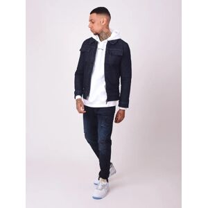 Project X Paris Veste en denim brut a zip - Couleur - Bleu, Taille - S