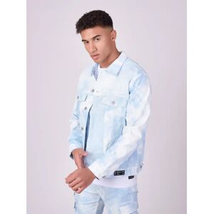 Project X Paris Veste en denim motif tie & dye - Couleur - Bleu Ciel, Taille - XL