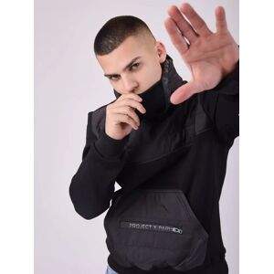 Project X Paris Sweat a Capuche avec poche kangourou matelasse - Couleur - Noir, Taille - L