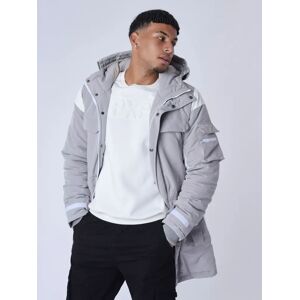 Project X Paris Parka mi-longue Basic Multi poches - Couleur - Gris clair, Taille - S