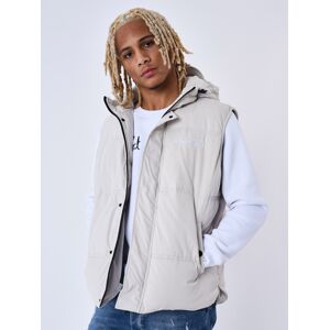 Project X Paris Blouson matelassé sans manches Capuche - Couleur - Gris clair, Taille - L