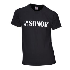 Sonor T-Shirt with Sonor Logo L Noir avec impression blanche