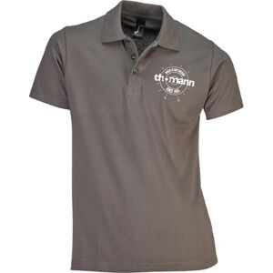 Thomann Polo-Shirt Grey S gris avec impression monochrome sur le devant et le dos