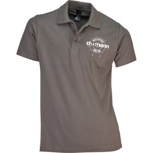 Thomann Polo-Shirt Grey XL gris avec impression monochrome sur le devant et le dos