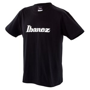 Ibanez IBAT007M T-Shirt Noir avec logo Ibanez blanc