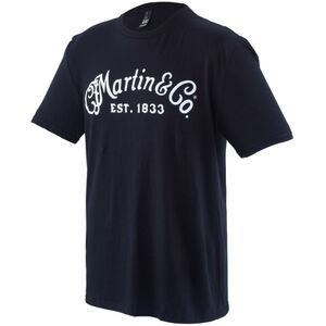 Martin Guitars Classic Solid Logo T-shirt L Noir avec impression blanche