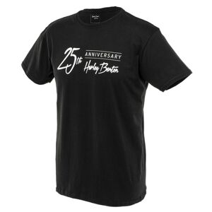 Harley Benton 25th Anniversary T-Shirt S Noir avec impressions blanches sur la poitrine et la nuque