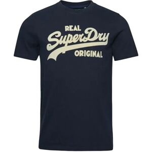 T shirt Superdry Vintage classic logo Homme Bleu Bleu M Synthétique - Publicité