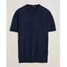 Kiton Sea Island Cotton Knit T-Shirt Navy