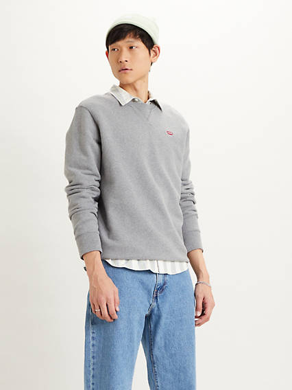 Levi's Original Crew Sweatshirt - Homme - Gris / Grey Heather