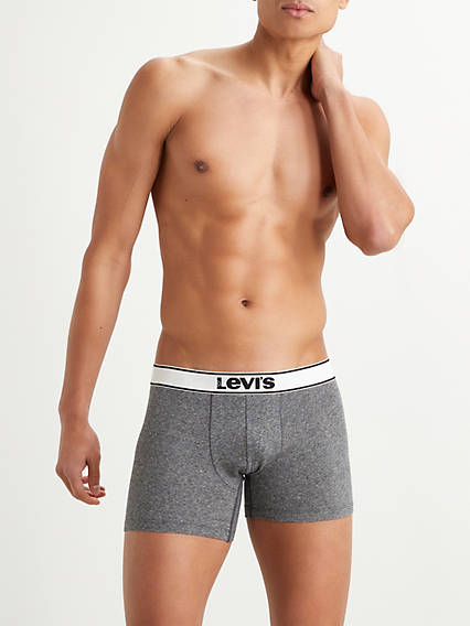 Levi's Boxer Brief 2 Pack - Homme - Noir / Heather Black